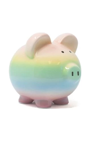 New ๐ Child to Cherish Ceramic Rainbow Ombre Piggy Bank ๐คฉ