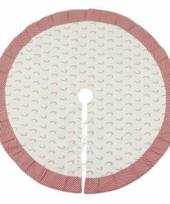 Wholesale 👏 Saro Lifestyle Candy Cane 56 inch 🎅 Christmas Tree 👗 Skirt Red 🥰