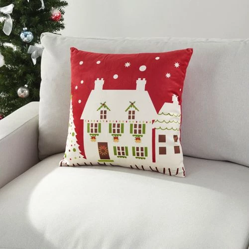Brand new 🎉 Mina Victory 🎅 Christmas House Light Up Decorative Throw Pillow 😀 - Image 3