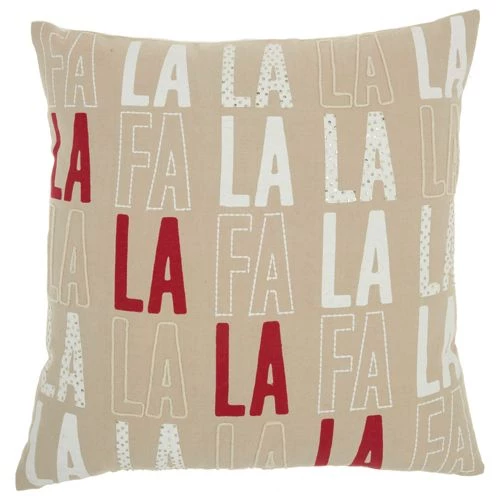 Outlet 🔔 Mina Victory 🎅 Christmas Fa La La Decorative Throw Pillow 😍