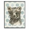 Best Sale 🛒 Antique Curiosities Baby Bear with Polka Dots Small Framed Wall Art Pink ✨
