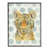 Budget 🤩 Antique Curiosities Baby Tiger with Polka Dots Small Framed Wall Art Pink ✔️