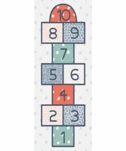 Wholesale 🛒 A and A Story Kids Star Hop Scotch Waterproof Stain Resistant Vinyl Floor Mat 🎉