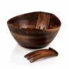 New 🔥 Picnic Time Wooden Salad Bowl With Serving Tools ⌛