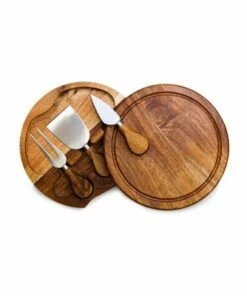 Outlet 🎉 Picnic Time Wooden Brie Cheese Cutting Board With Tools 💯