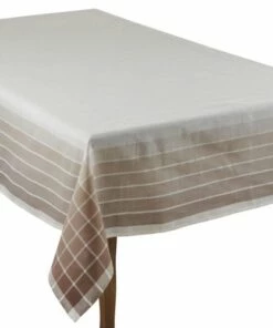 Wholesale 🤩 Saro Lifestyle 65x160 Modern Striped Rectangle Tablecloth Ivory 💯