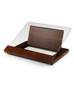 Best reviews of 😉 Picnic Time Wooden Cookbook Stand with Glass 😀