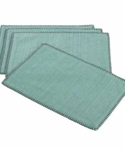Cheapest 🥰 Saro Lifestyle Whip Stitched Cotton Placemats Gray 🥰