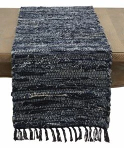 Coupon 🎉 Saro Lifestyle Denim Chindi Cotton Table Runner 😍