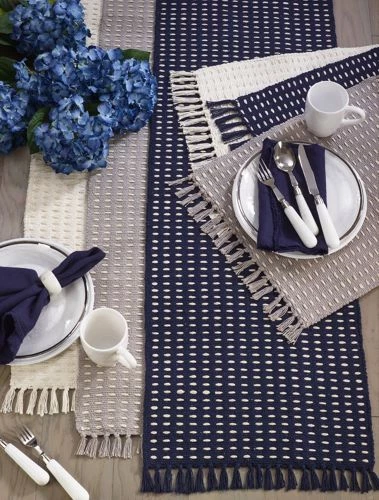 Brand new ๐ฏ Saro Lifestyle Dashed Woven Cotton Placemats Natural ๐ฅฐ - Image 3