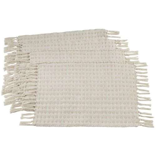 Brand new ๐ฏ Saro Lifestyle Dashed Woven Cotton Placemats Natural ๐ฅฐ - Image 6