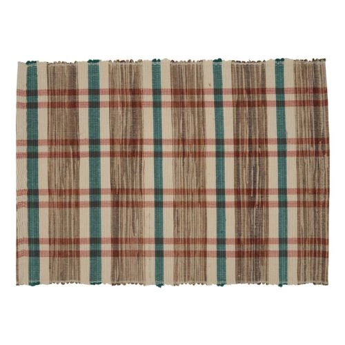 Budget ๐ Saro Lifestyle Plaid Woven Water Hyacinth Placemats -Set of 4 Turquoise ๐ฅฐ - Image 2