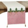 Best Pirce 🌟 Saro Lifestyle Holly Buffalo Plaid 🎅 Christmas Table Runner with Tassels ❤️