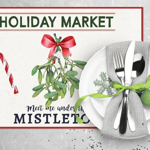 Best deal ๐ A and A Story Holiday Market Mistletoe โ Christmas Placemat Set of 4 ๐ - Image 4