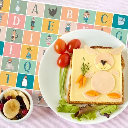 Top 10 ๐งจ A and A Story Kids Alphabet Blocks Waterproof Stain Resistant Vinyl Placemats Set of 2 ๐ฏ - Image 5