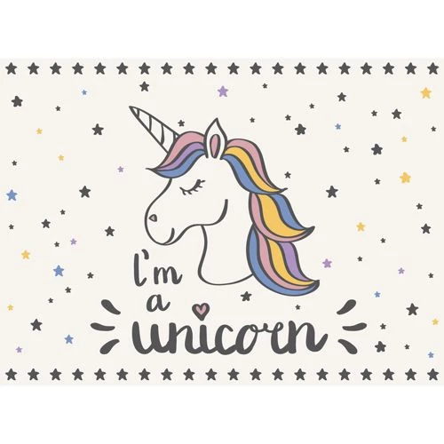 Buy ๐ A and A Story Kids Unicorn Waterproof Stain Resistant Vinyl Placemats Set of 2 ๐ฏ
