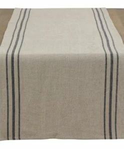 Hot Sale 🌟 Saro Lifestyle Simple Striped Linen Table Runner ⭐