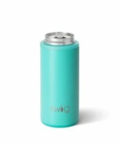 Outlet 😍 Swig Life 12 oz Matte Skinny Insulated Can Cooler Coral 🎉