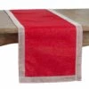 Best Sale 🔥 Saro Lifestyle Holiday Studded Border 16x54 Table Runner Red 🧨