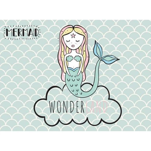 Cheapest ๐ A and A Story Kids Mermaid Waterproof Stain Resistant Vinyl Placemats Set of 2 ๐