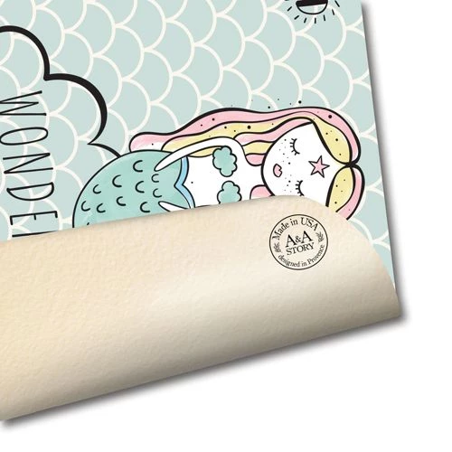 Cheapest ๐ A and A Story Kids Mermaid Waterproof Stain Resistant Vinyl Placemats Set of 2 ๐ - Image 4