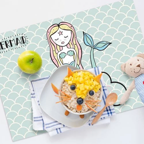 Cheapest ๐ A and A Story Kids Mermaid Waterproof Stain Resistant Vinyl Placemats Set of 2 ๐ - Image 5