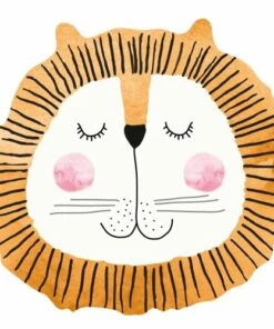 Outlet ๐คฉ A and A Story Kids Lion Waterproof Stain Resistant Round Vinyl Placemats Set of 2 ๐
