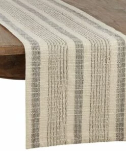 Best deal ❤️ Saro Lifestyle Striped Woven Cotton Table Runner ✨