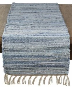 Hot Sale ✔️ Saro Lifestyle Chindi Woven Cotton Table Runner ❤️