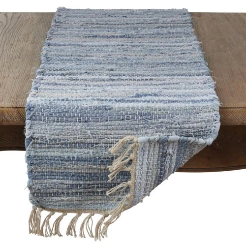 Hot Sale ✔️ Saro Lifestyle Chindi Woven Cotton Table Runner ❤️ - Image 2