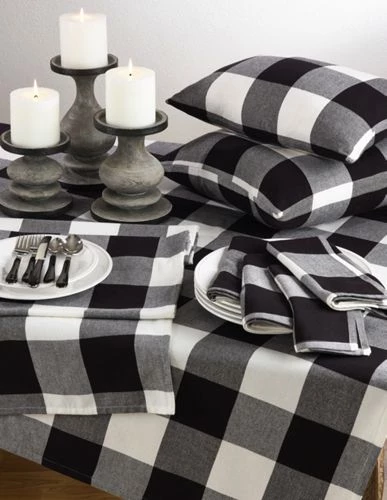 Flash Sale 💯 Saro Lifestyle Buffalo Plaid Cotton Dinner Napkins Red 🤩 - Image 3