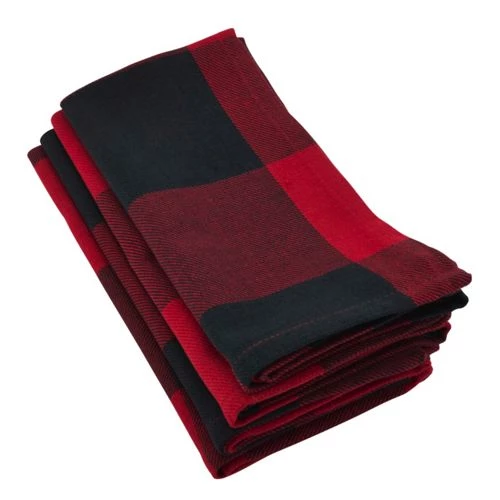 Flash Sale 💯 Saro Lifestyle Buffalo Plaid Cotton Dinner Napkins Red 🤩 - Image 6