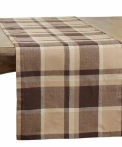 Hot Sale ⭐ Saro Lifestyle Plaid Cotton Table Runner 🎁