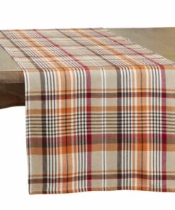 Best reviews of 🛒 Saro Lifestyle Multi Color Plaid Cotton 16''x72'' Table Runner Multi 😀