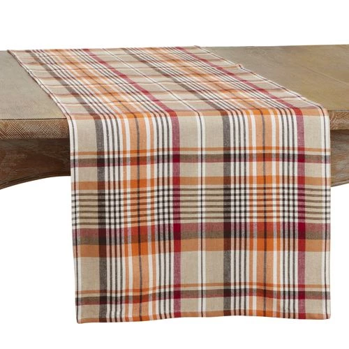 Best reviews of 🛒 Saro Lifestyle Multi Color Plaid Cotton 16''x72'' Table Runner Multi 😀