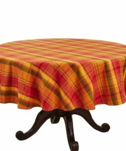 Wholesale 😉 Saro Lifestyle Harvest Plaid 72 inch Round Tablecloth 💯