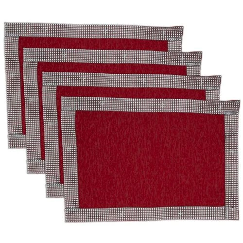 Coupon ๐ Saro Lifestyle Holiday Studded Border Placemats Set of 4 White ๐ - Image 4