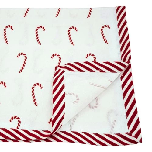 Cheap 😀 Saro Lifestyle ❄ Christmas Candy Cane 16x90 Table Runner Red 🎉 - Image 2