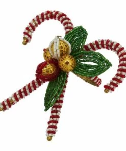 Top 10 🔥 Saro Lifestyle 🎅 Christmas Candy Cane Napkin Rings Set of 4 Silver 🤩