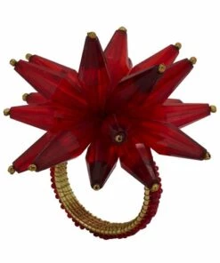 Best reviews of ❤️ Saro Lifestyle Beaded Flower Napkin Rings Set of 4 ❤️