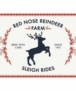 Flash Sale โจ A and A Story Red Nose Reindeer ๐ Christmas Placemat Set of 4 ๐