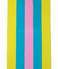 Cheapest 🧨 Rugby Stripe Beach Towel Violet Rose Stripe ⌛