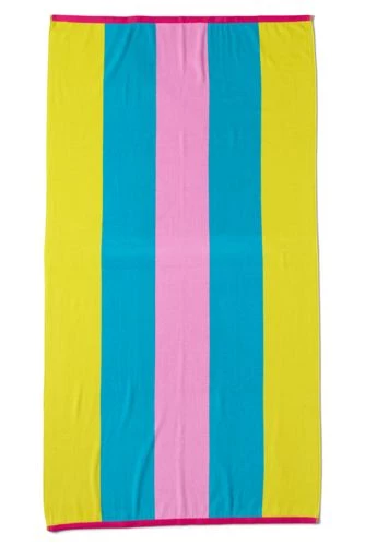 Cheapest ๐งจ Rugby Stripe Beach Towel Violet Rose Stripe โ