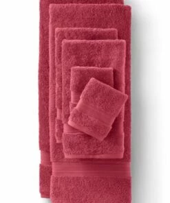 Hot Sale 😀 Premium Supima Cotton 6-Piece Bath Towel Set Orange Clay 😀