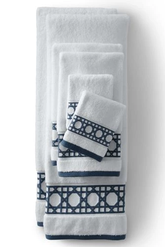 Wholesale ๐ Premium Supima Cotton Cane Weave Jacquard Border 6-Piece Bath Towel Set Soft English Rose Cane Weave โค๏ธ - Image 6