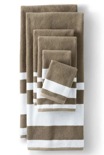 Flash Sale 🌟 Premium Supima Cotton Stripe 6-Piece Towel Set Antelope Stripe ✔️ - Image 6