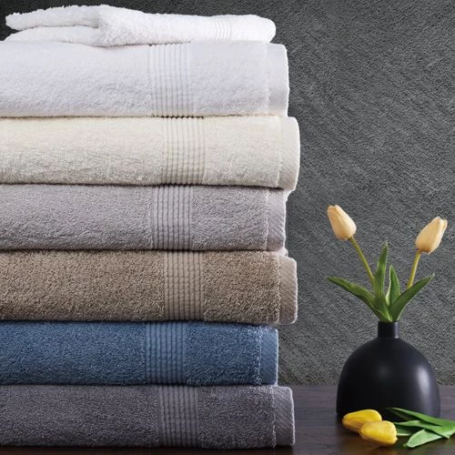 Best Sale ๐งจ Truly Calm Antimicrobial Cotton Bath Towel 6 Piece Set White ๐ - Image 3