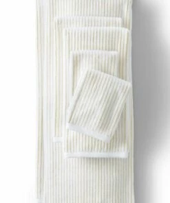 Brand new ❤️ Premium Supima Cotton Textured stripe 6-Piece Towel Set Wild Blossom Stripe 🌟