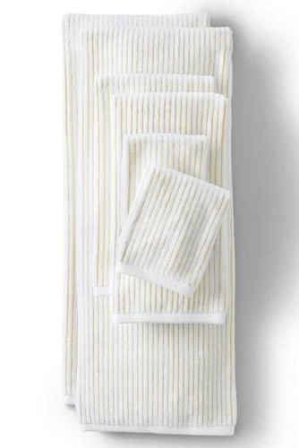 Brand new โค๏ธ Premium Supima Cotton Textured stripe 6-Piece Towel Set Wild Blossom Stripe ๐