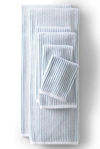 Brand new โค๏ธ Premium Supima Cotton Textured stripe 6-Piece Towel Set Wild Blossom Stripe ๐ - Image 4